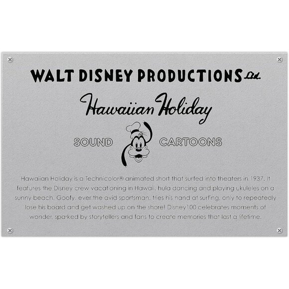 Disney100 Years of Wonder Walt Disney Presents Hawaiian Holiday Goofy Plush NIB - Picture 5 of 5